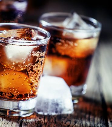 Rum and cola and ice